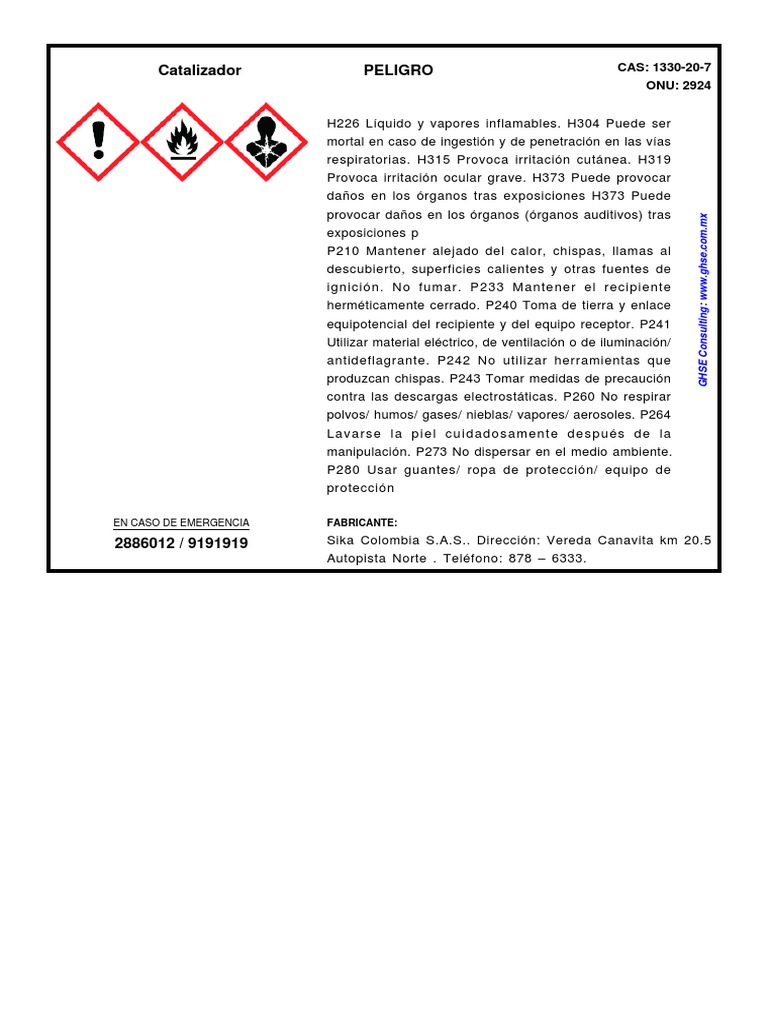 Etiqueta catalizador pdf