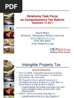 Oklahoma Task Force On Comprehensive Tax Reform: September 15, 2011