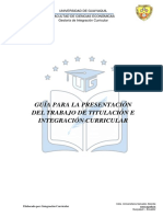 Guía para La Presentación de Trabajos de Titulación e Integración Curricular