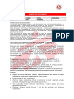 Referencia CV006 Fecha 10/03/2020 Revisado PCI: Guía de Equipo de Protección Personal (EPP) en COVID-19