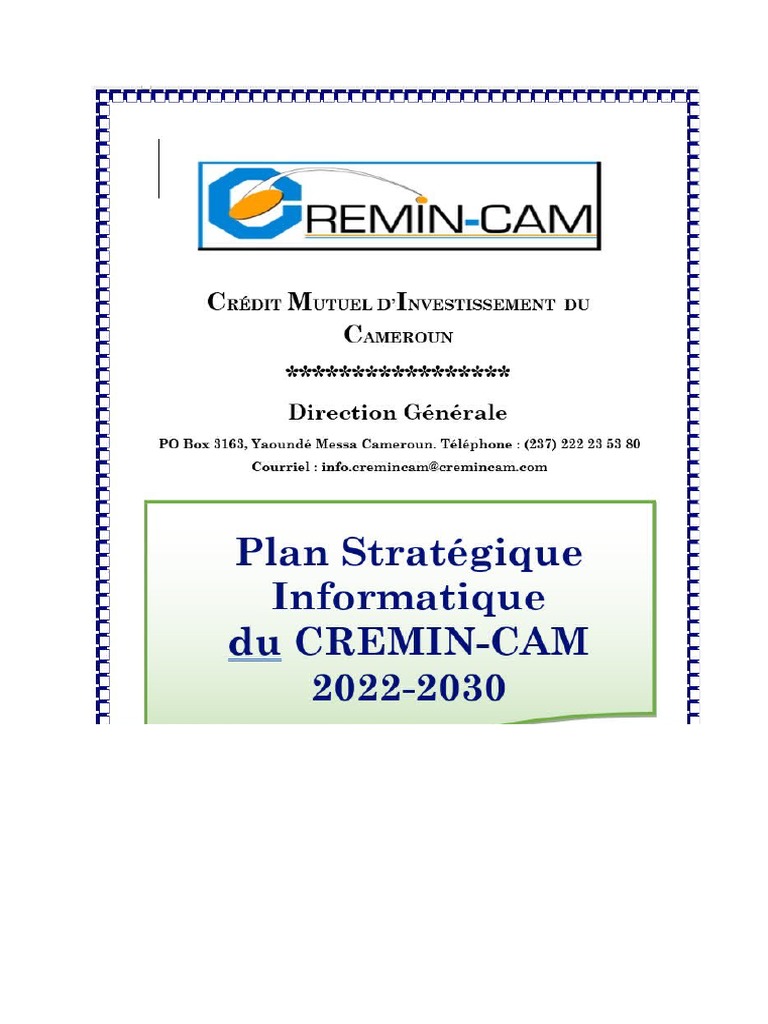 Présentation Plan Strategique Informatique | PDF