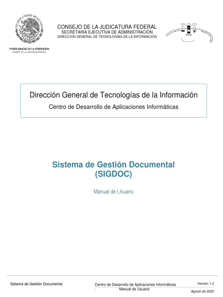 Manual de Usuario del SIGDOC | PDF | Gestión de registros | Tecnologías ...