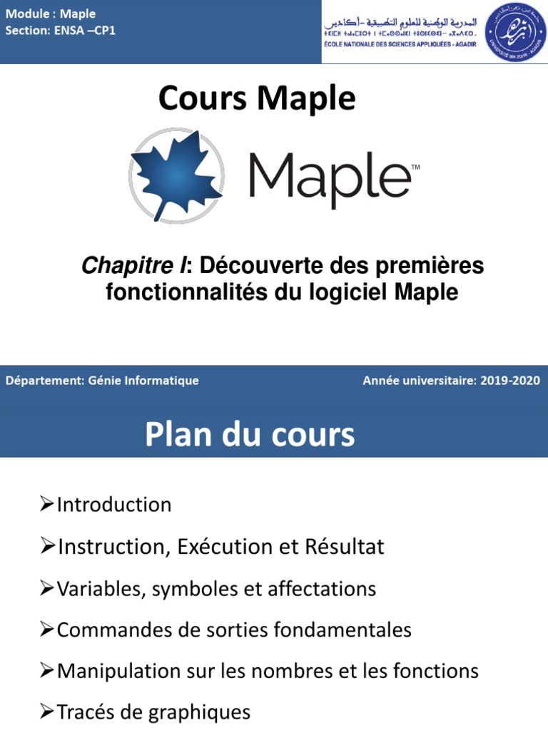 Introduction au logiciel Maple | PDF | Langage de programmation ...