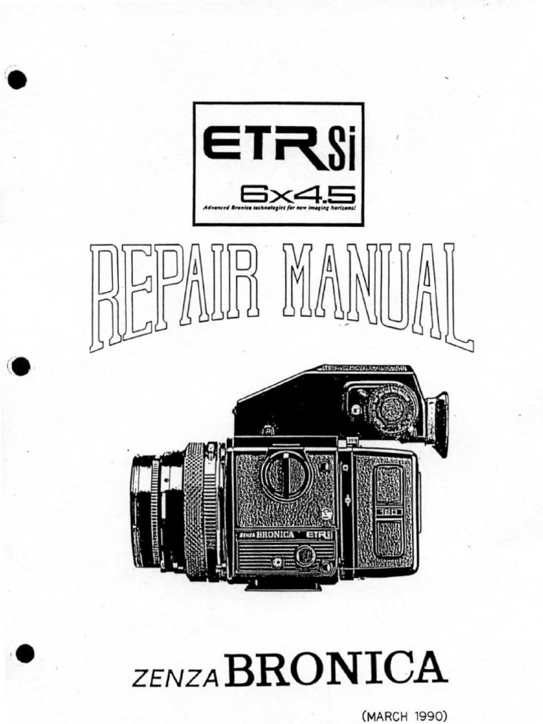 Bronica ETRSI + PE50mm + dos + notice FR et accessoires, complet