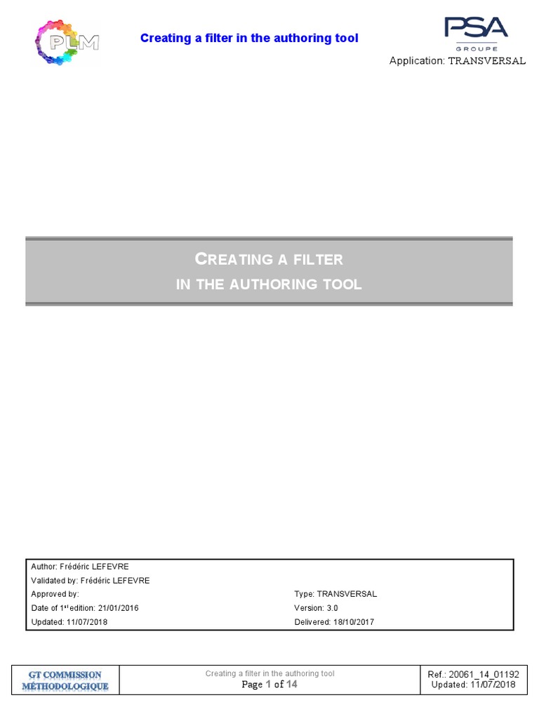 Create Filters in TRANSVERSAL Tool | PDF | Icon (Computing) | Graphical ...