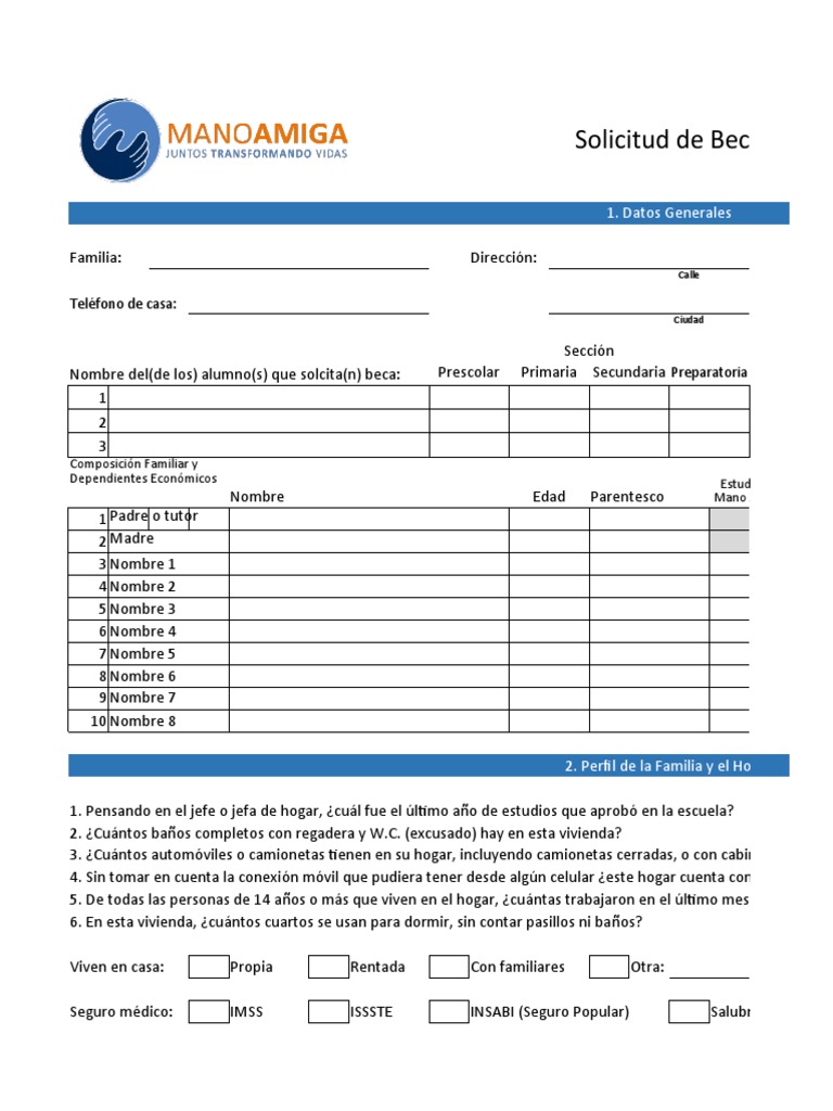 Solicitud de Beca Escolar Primaria | PDF