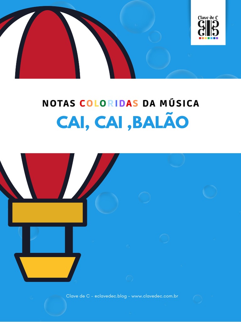 Partitura Colorida: Cai, Cai, Balão | PDF