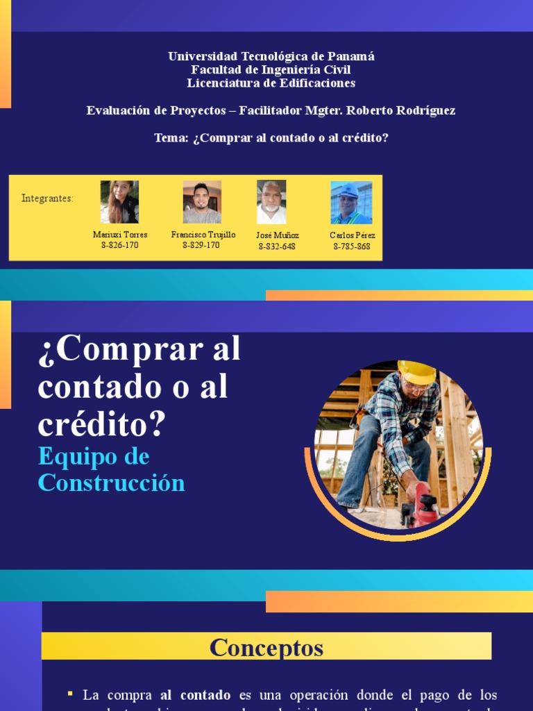 Presentacion N°1 - Comprar Al Contado o Al Credito | PDF | Economias ...