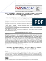 12 Pluviometric Variability, Water Balance and Risk of Dry Spells in The Basin of Paraná River