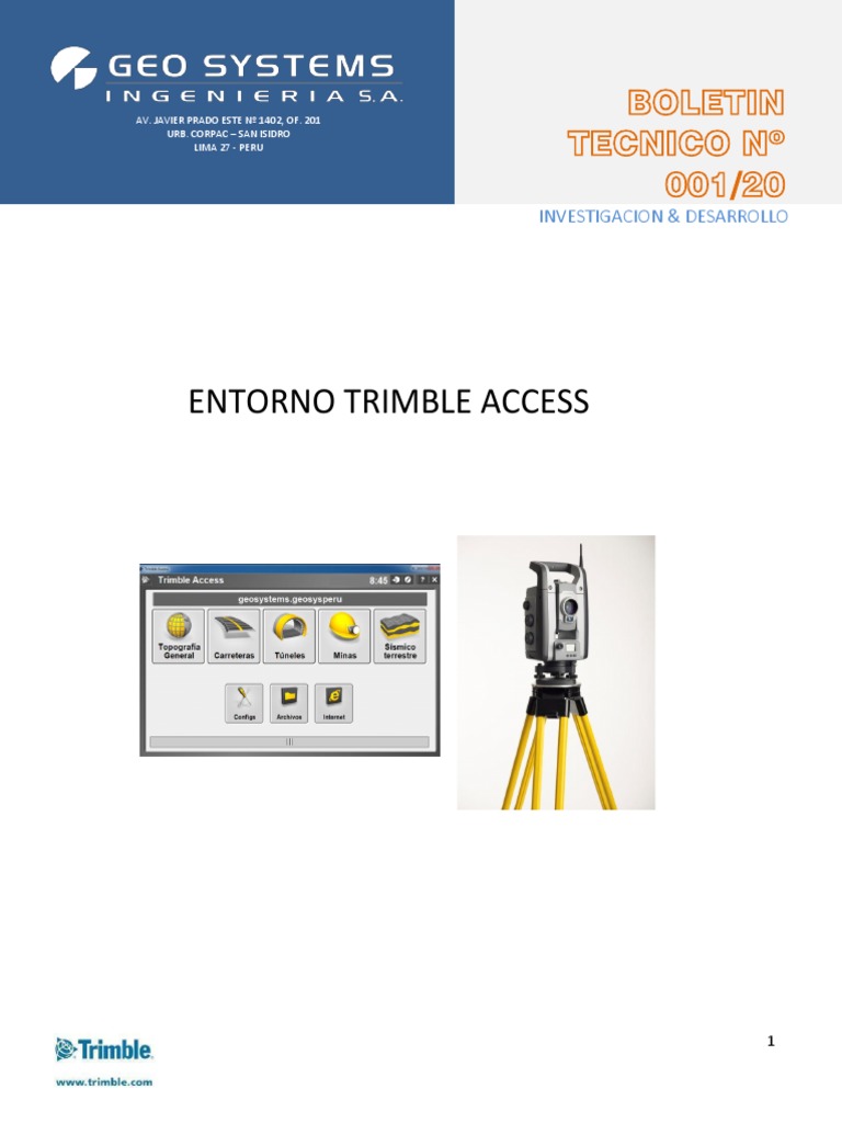 001 - Entorno Trimble Access | PDF