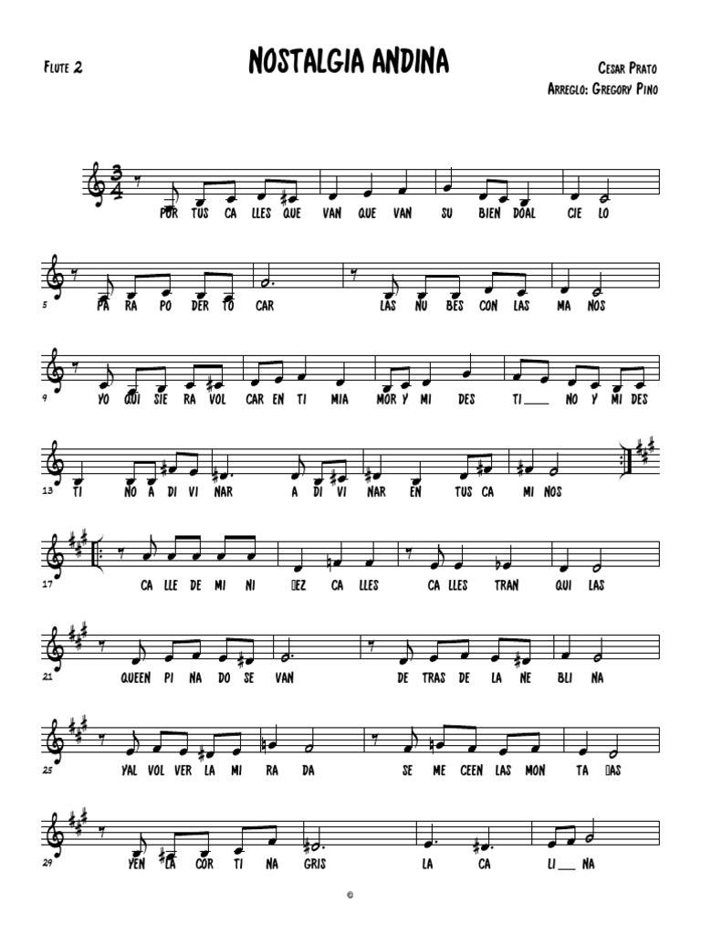 Nostalgia Andina - Voz 2 | PDF