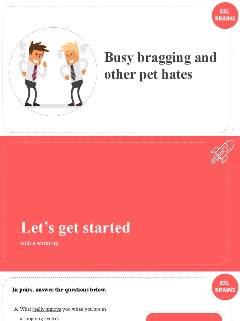 Busy Bragging and Other Pet Hates Business Idioms B2 PDF