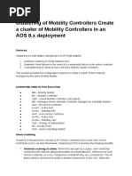 Aruba Clustering of Mobility Controllers