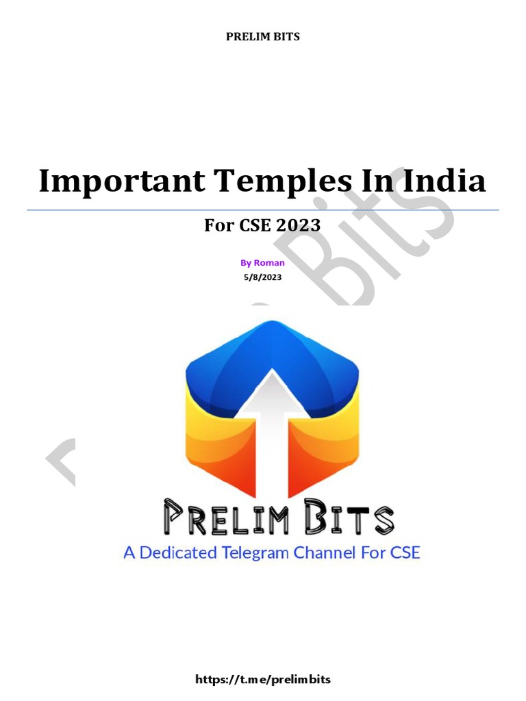 Important Temples In India Pdf