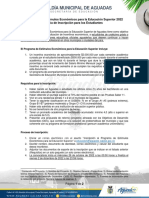 Guia de Inscripcion de Estimulos Economicos para La Educacion Superior 2022