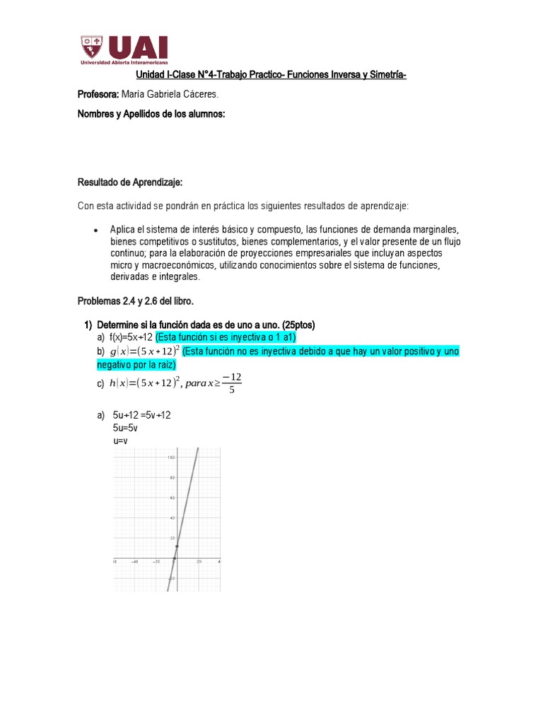 Actividad De Aprendizaje N4 Pdf Matemáticas Aplicadas Matemáticas