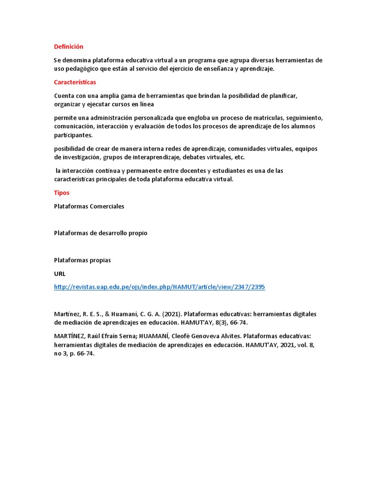 Plataformas Educativas Digitales Pdf