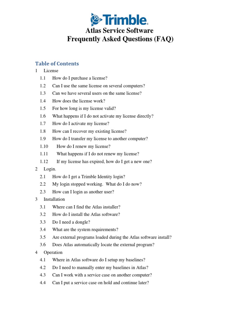 Atlas FAQ | Download Free PDF | Installation (Computer Programs ...