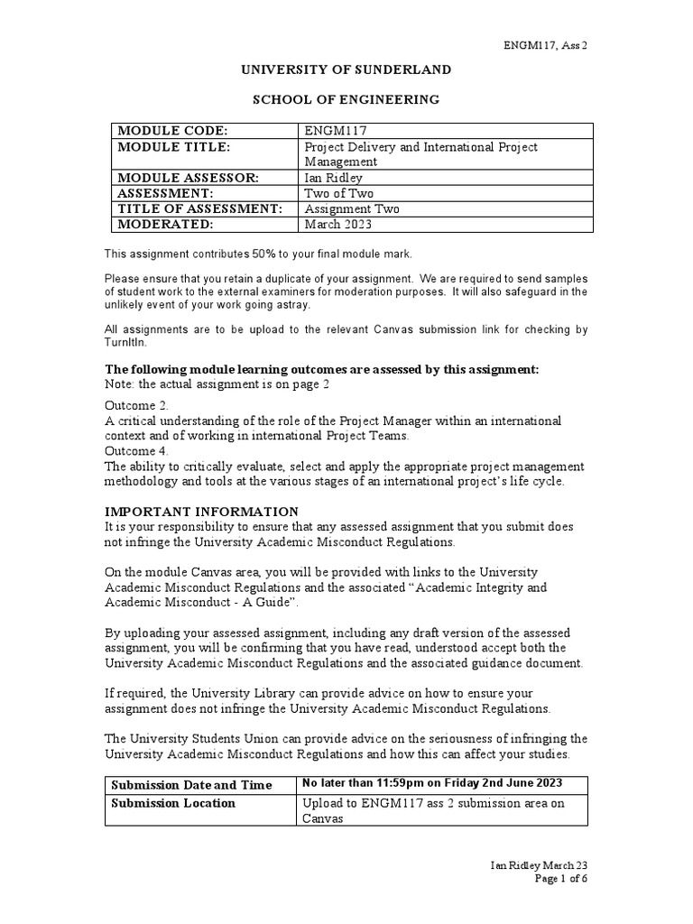 International Project Management Reflection | PDF | Academic Dishonesty ...