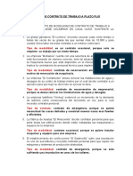 CASOS DE CONTRATO DE TRABAJO A PLAZO DETERMINADO