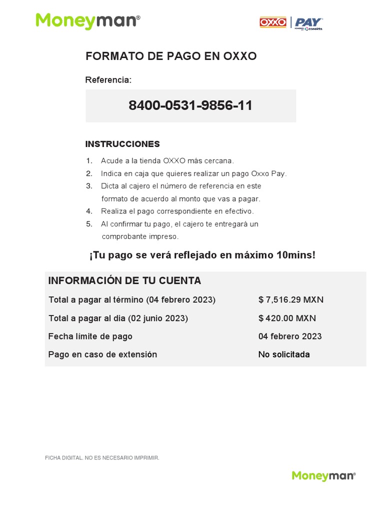 Instrucciones para Pago OXXO Pay | PDF | Finanzas y dinero