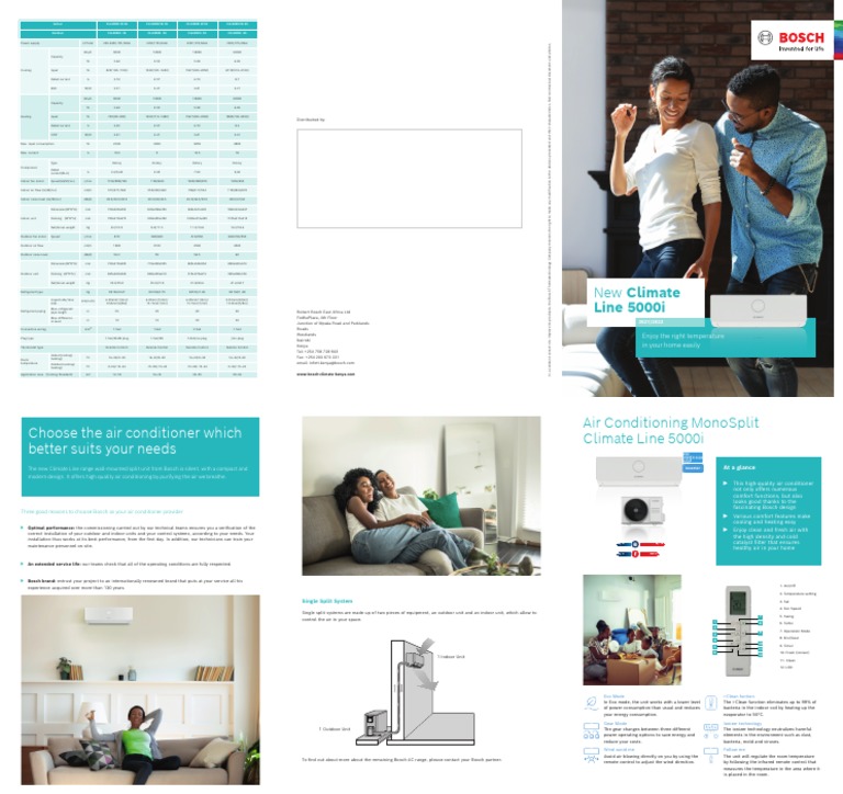 Bosch Climate Line 5000i Overview | PDF | Air Conditioning | Machines