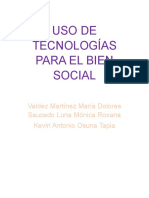 Uso de Las Tecnologias para El Bien Social