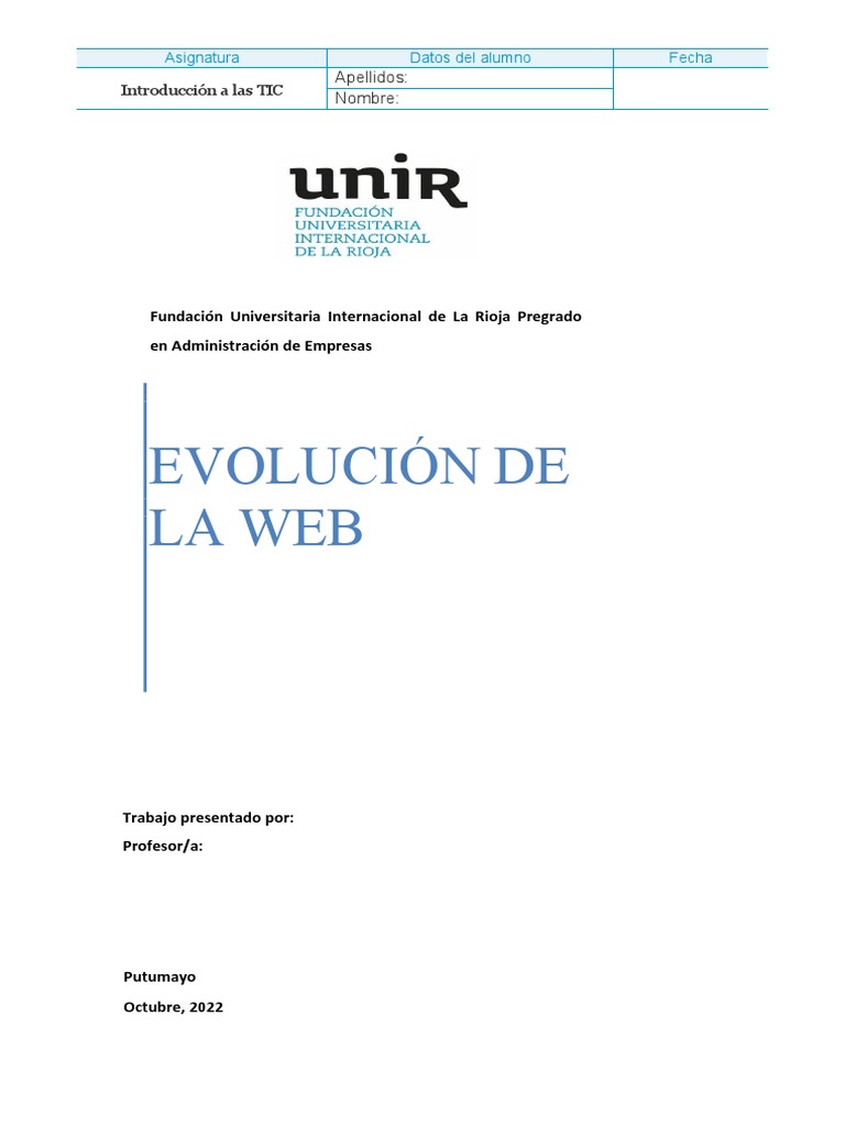 Evolución de la Web: Historia y Fases | PDF | Red mundial | Internet y web