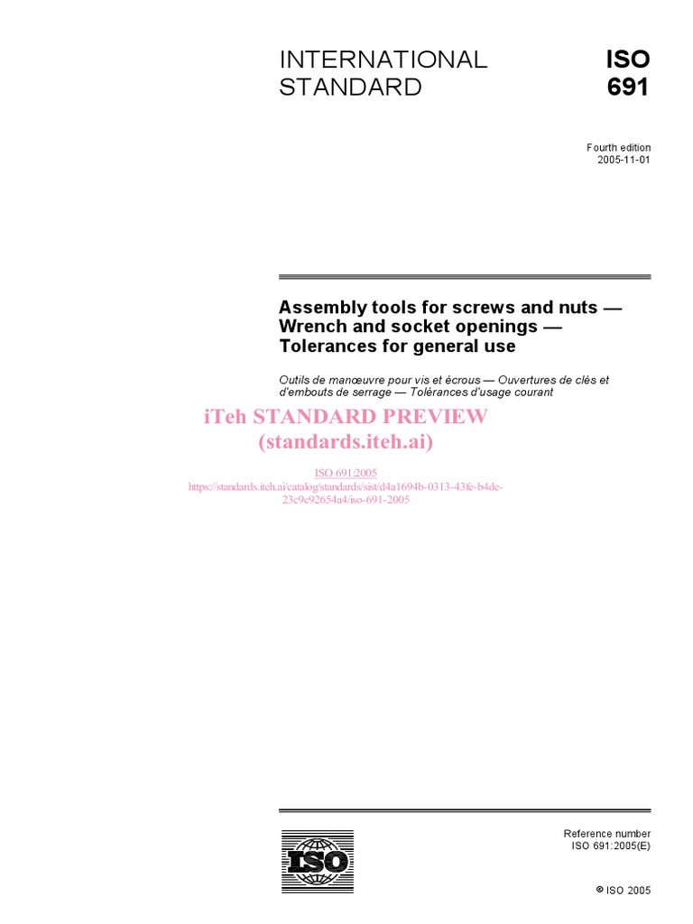 Iso 691 2005 Tolerancias | PDF | International Organization For ...