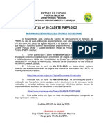 Edital - 69 - CADETE - PMPR - 2022 - MUDANÇA DO ENDEREÇO ELETRONICO DO CERTAME