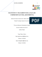 Diagnostico y Tratamiento de La Falta de Comprensión Lectora (SEGUIMIENTO) CORREGIDO