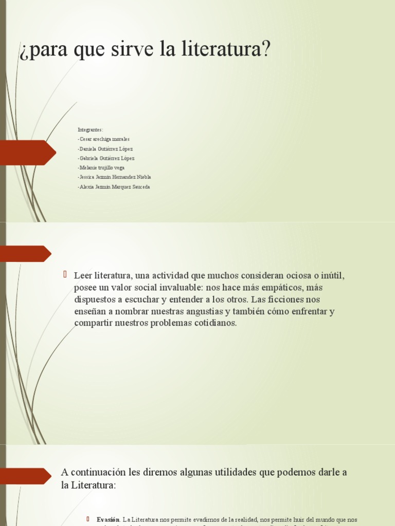 Para Que Sirve La Literatura PDF Ciencia cognitiva Cognición