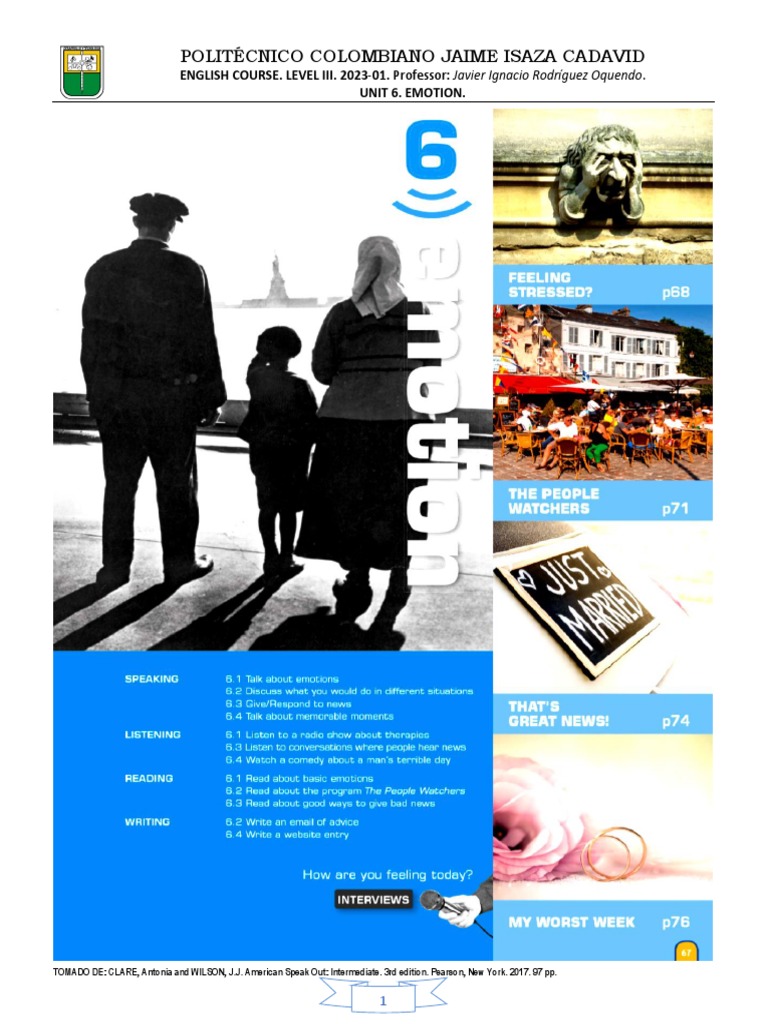 Unit 6 Understanding Emotions Pdf