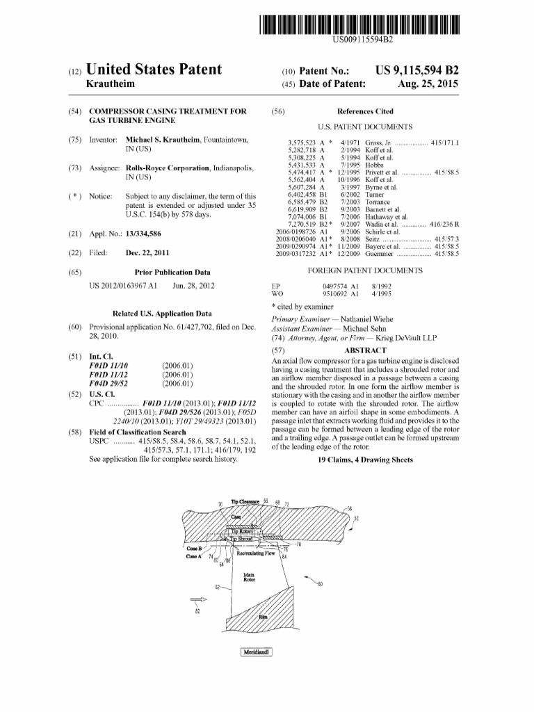 Compressor Casing Gas Turbine Journal PDF Turbine Airfoil