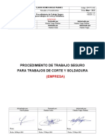 Procedimiento de Trabajo Seguro para Corte y Soldadura