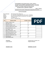 Daftar Hadir Upacara Hari Amal Bhakti