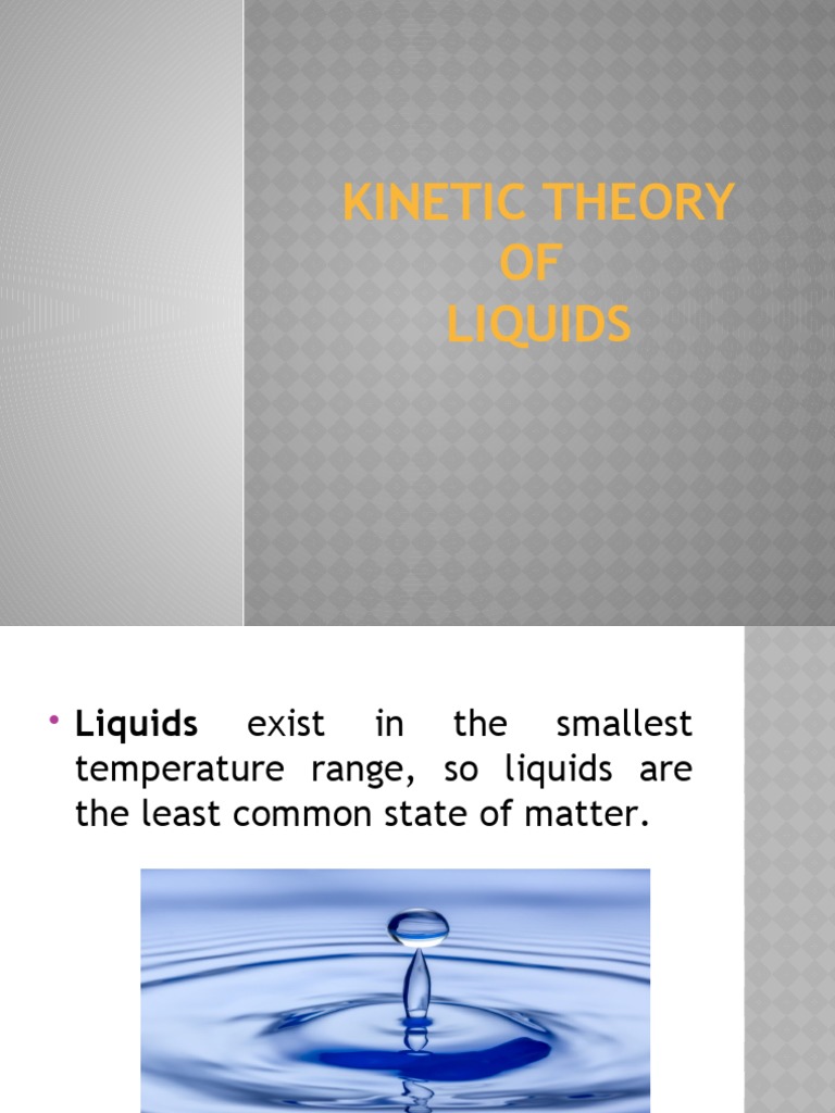 Ppt 3 Theory of Liquids PDF
