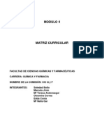 Matriz Curricular Comisión Innovación Curricular Quimica y Farmacia