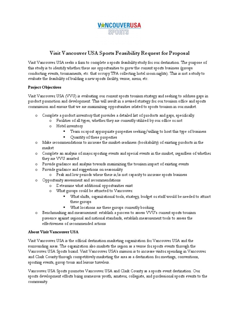 Sports Event Feasibility Proposal | PDF | Feasibility Study | Needs ...