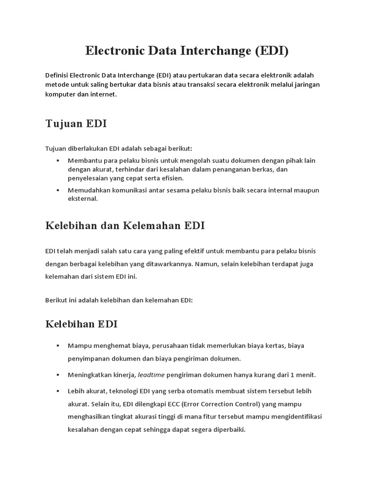 Electronic Data Interchange PDF