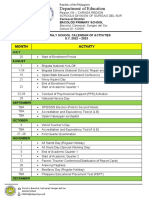 School Calendar - Sy 2022-2023