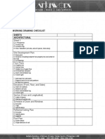 Working Drawing Checklist