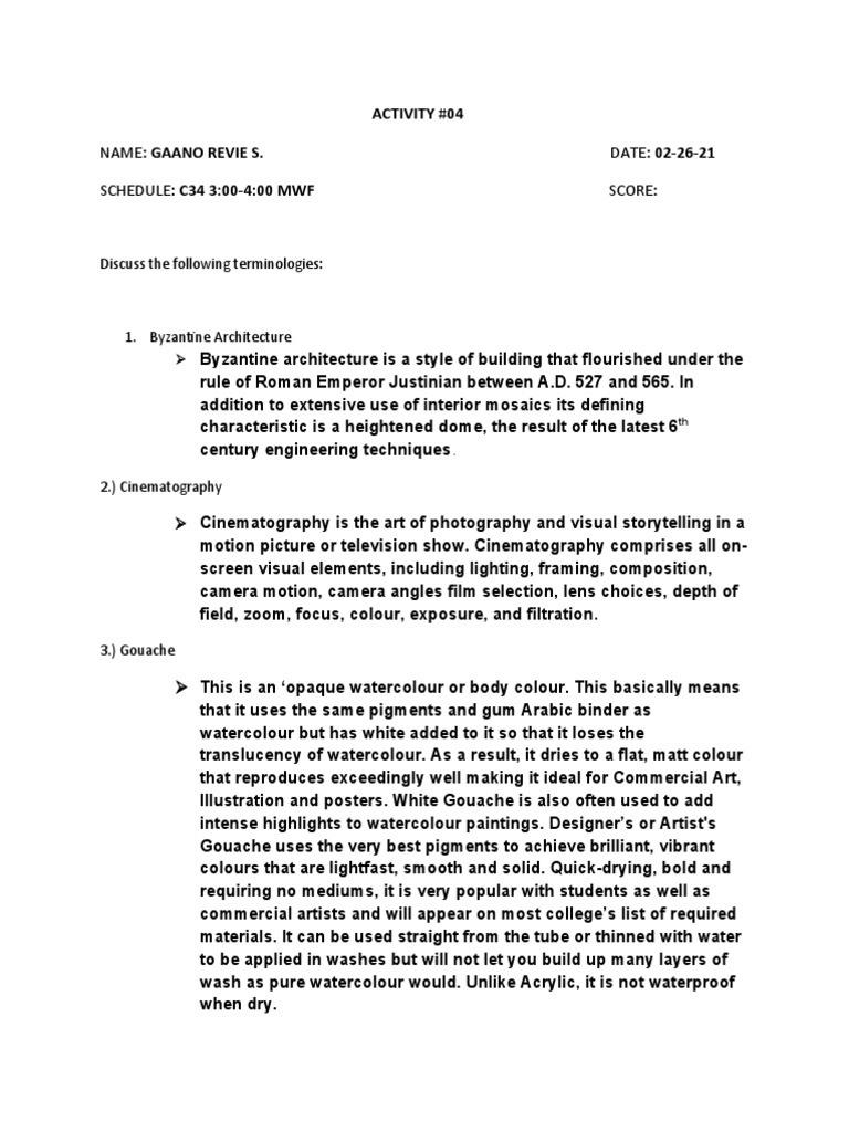 Activity 3 Art Appreciation PDF Printmaking Weaving