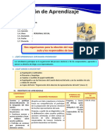 D1 A2 SESION PS. Nos Organizamos para La Elección Del Representante Del Aula y Los Responsables de Tareas.