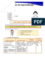 D1 A3 SESION TUT ¿Cómo Expreso y Regulo Mis Emociones