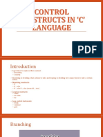 Control Constructs in C