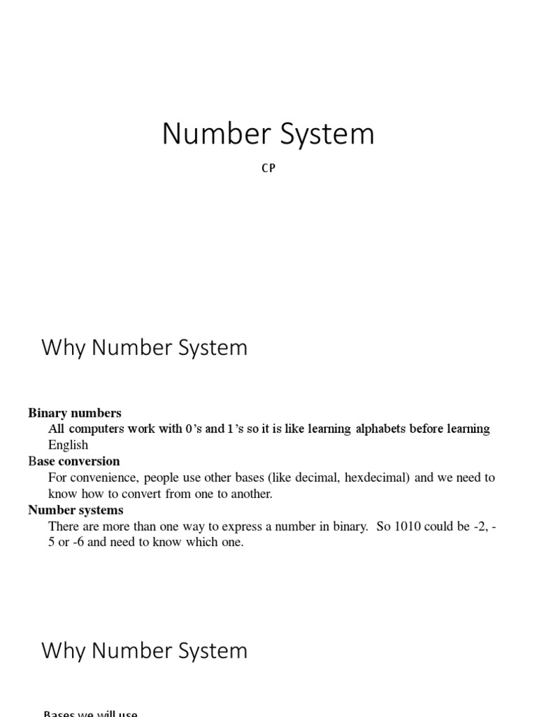 Number System Pdf Decimal Numbers