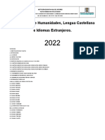Lengua Castellana e Idioma Extranjero 2022