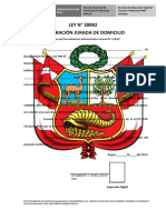 Declaración Jurada de Domicilio