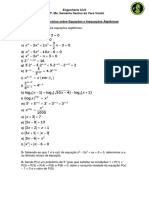 Lista Equações Algébricas - 1